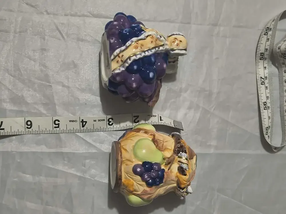 Vintage Grape and Fruit Salt & Pepper Shakers